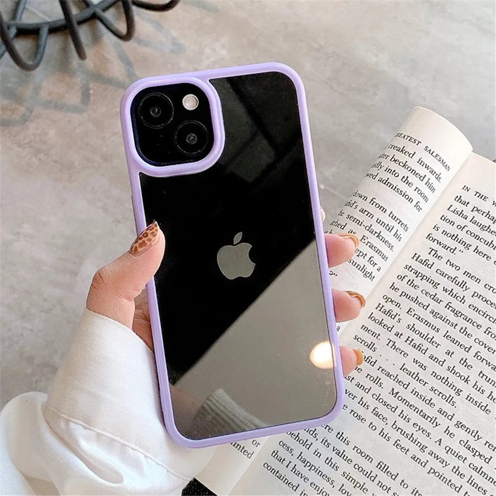 Candy Shockproof Silicone Bumper Phone Case for Iphone 16 15 14 11 12 13 Pro Max XS XR 8 7Plus Transparent Protection Back Cover