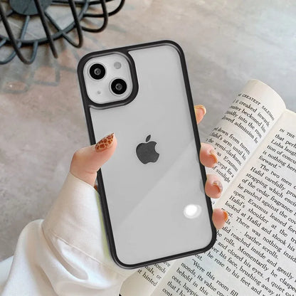 Candy Shockproof Silicone Bumper Phone Case for Iphone 16 15 14 11 12 13 Pro Max XS XR 8 7Plus Transparent Protection Back Cover