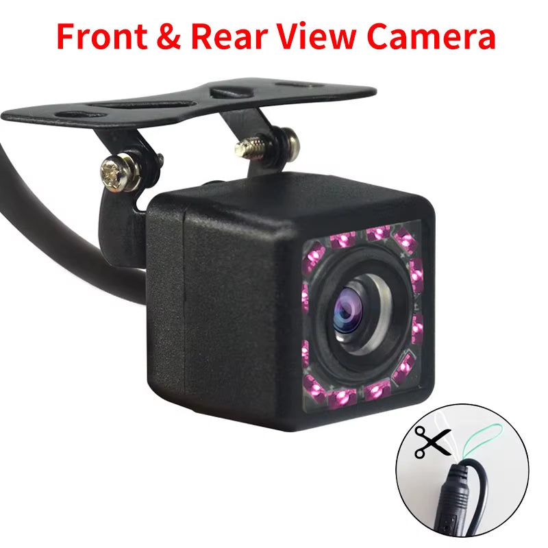 Hippcron HD Waterproof Rear View Camera with 8 LED Night Vision for Enhanced Reversing and Parking Assistance