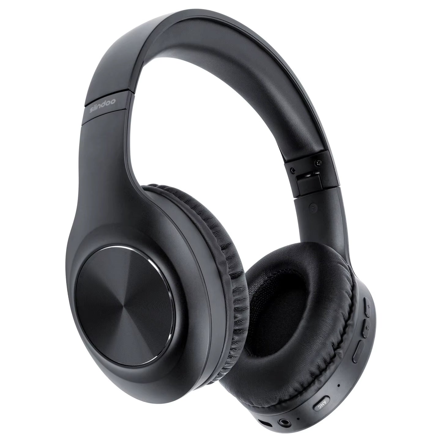 Siindoo JH-ANC923 Foldable Over-Ear Wireless Headphones with Active Noise Cancelling, Hi-Fi Stereo Sound, and Built-in Microphone