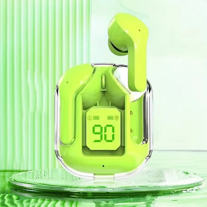 T2 Wireless Bluetooth Earphones with Transparent Design, HIFI Stereo Sound, LED Power Display, Compatible with Xiaomi