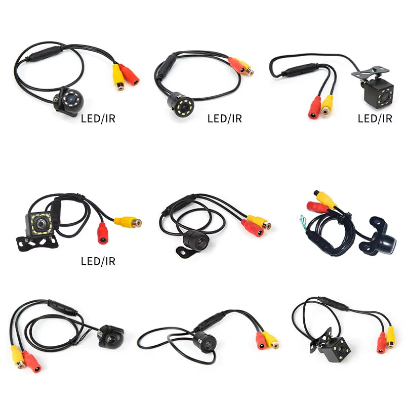 Hippcron HD Waterproof Rear View Camera with 8 LED Night Vision for Enhanced Reversing and Parking Assistance