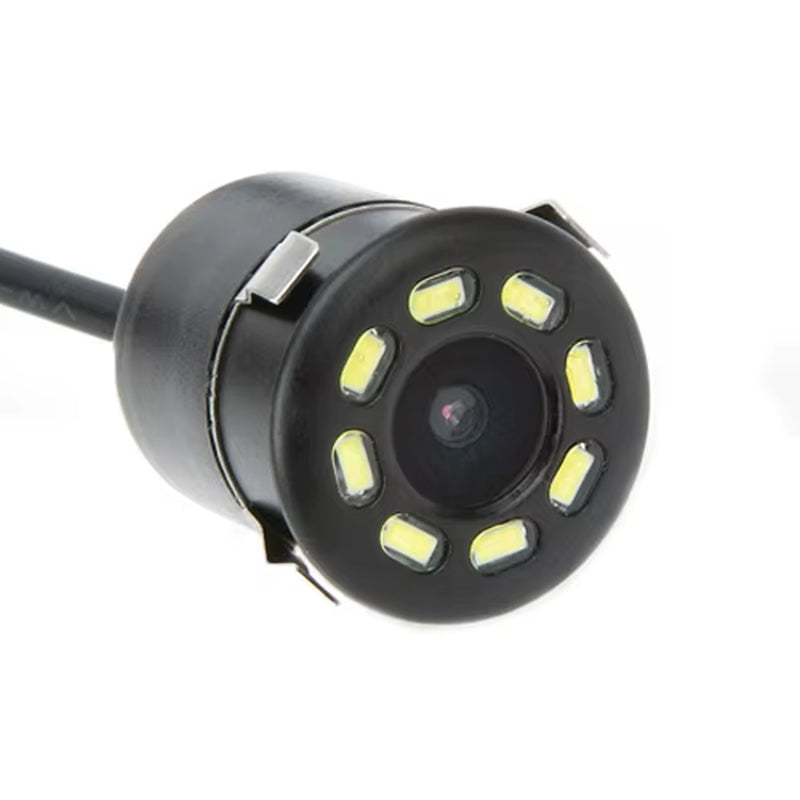 Hippcron HD Waterproof Rear View Camera with 8 LED Night Vision for Enhanced Reversing and Parking Assistance