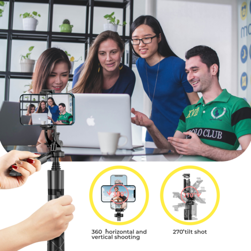 Phone tripod 62 inch selfie stick for cell phone with remote 