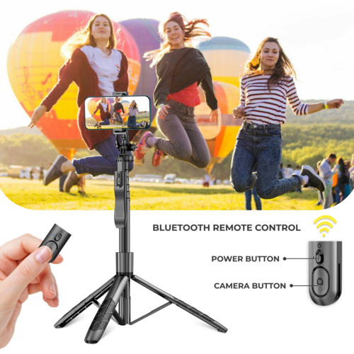 Phone tripod 62 inch selfie stick for cell phone with remote 