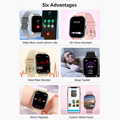 LAXASFIT 2025 New Smart Watch Bluetooth Call Message Reminder Man Woman Gift Full Touch Screen Sports Fitness Smart Watch