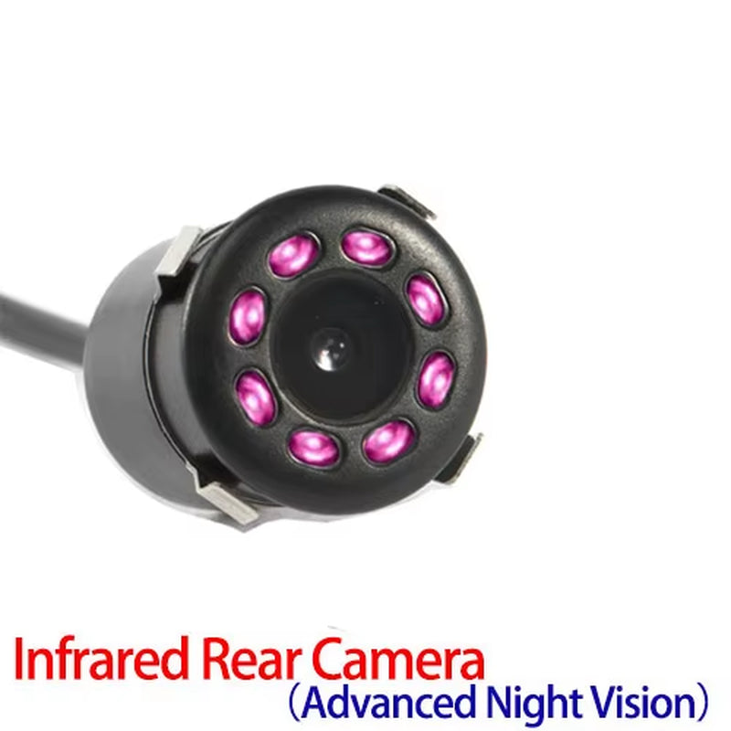 Hippcron HD Waterproof Rear View Camera with 8 LED Night Vision for Enhanced Reversing and Parking Assistance
